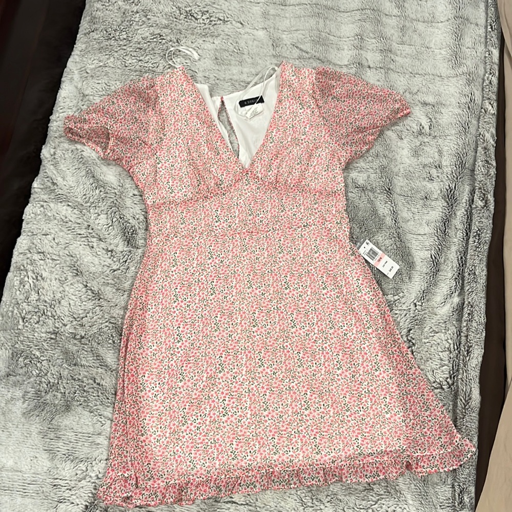 new with tags b darlin floral chiffon dress with lining